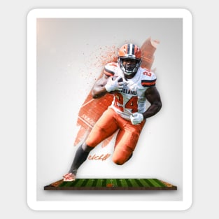 Nick Chubb Cleveland Sports Art Sticker